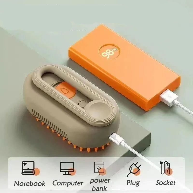Cepillo a Vapor para Mascotas – 3 en 1