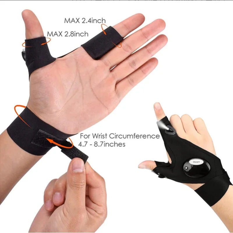 Guantes LED Sin Dedos