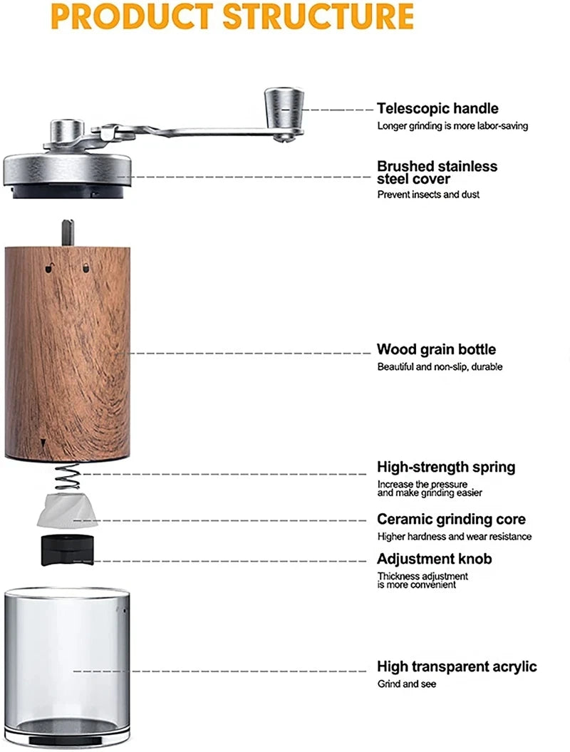 Molinillo de Café Manual · Portátil