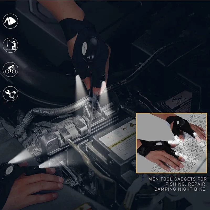 Guantes LED Sin Dedos